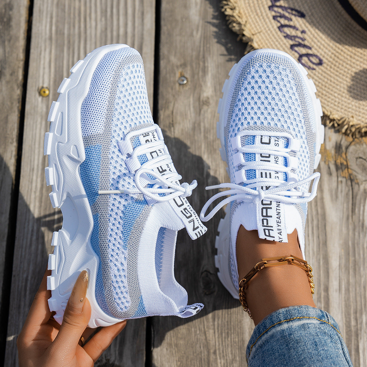 Breathable Lace-up Sneakers