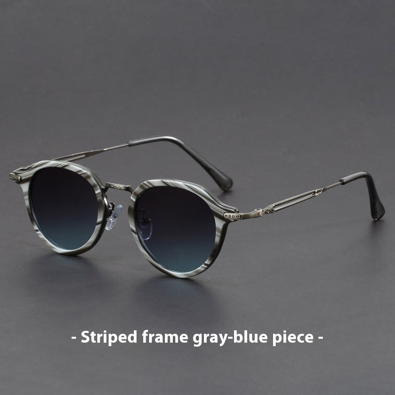 Metal Circle Frame Sunglasses UV Sun Glasses