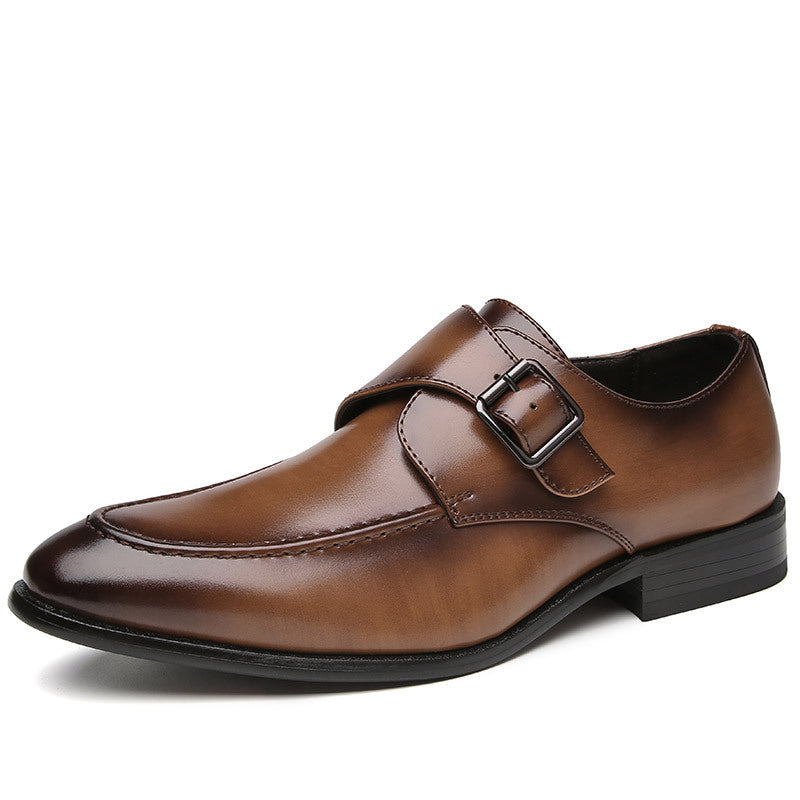 British Style Buckle Business Shoes Men