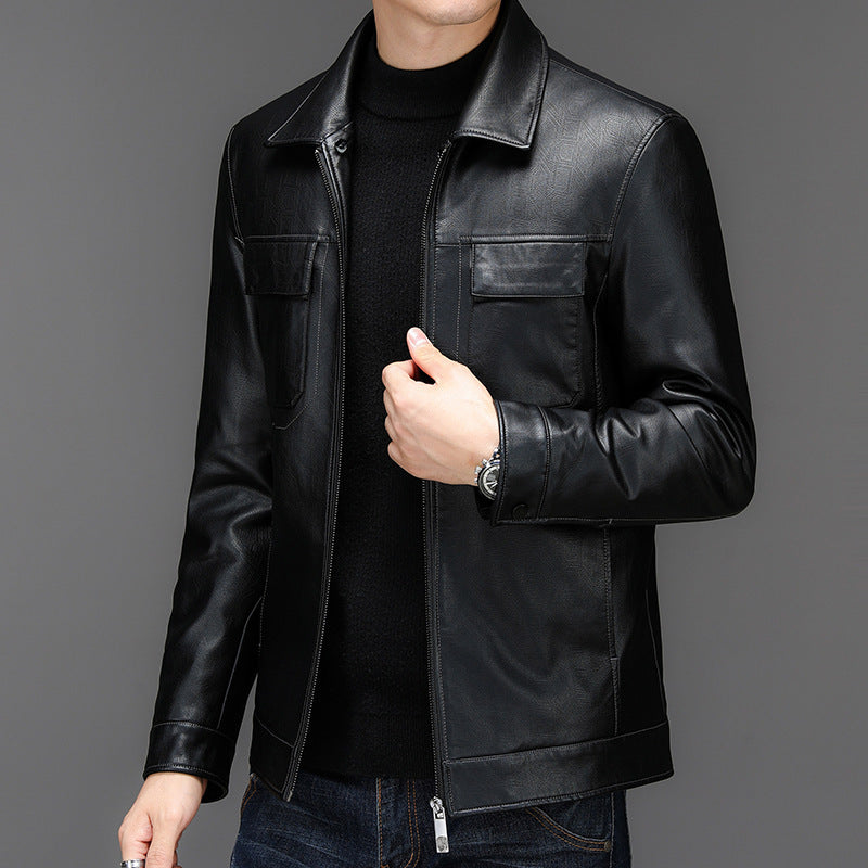 Casual Men's Leather Jacket