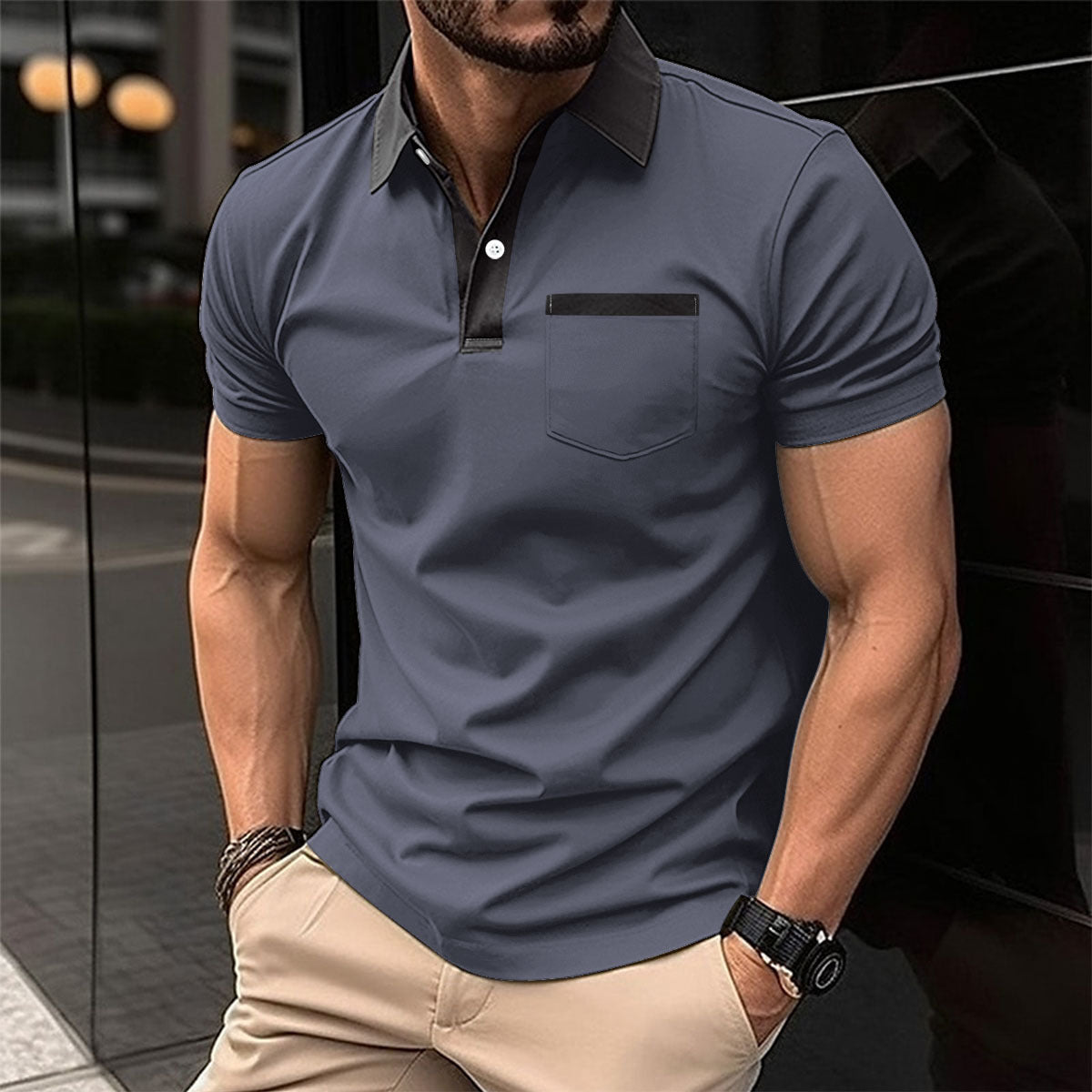 Slim Pocket Short-sleeved T-shirt