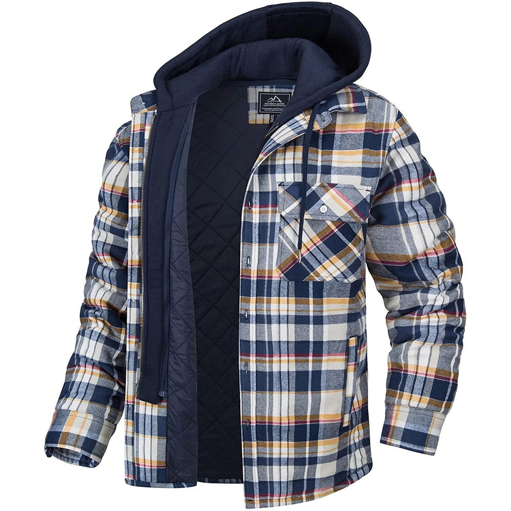 Plaid Hooded Jacket